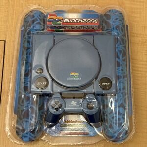 Vintage BZ Blockzone Handheld Game Console Blue Sealed PS1 Style Retro